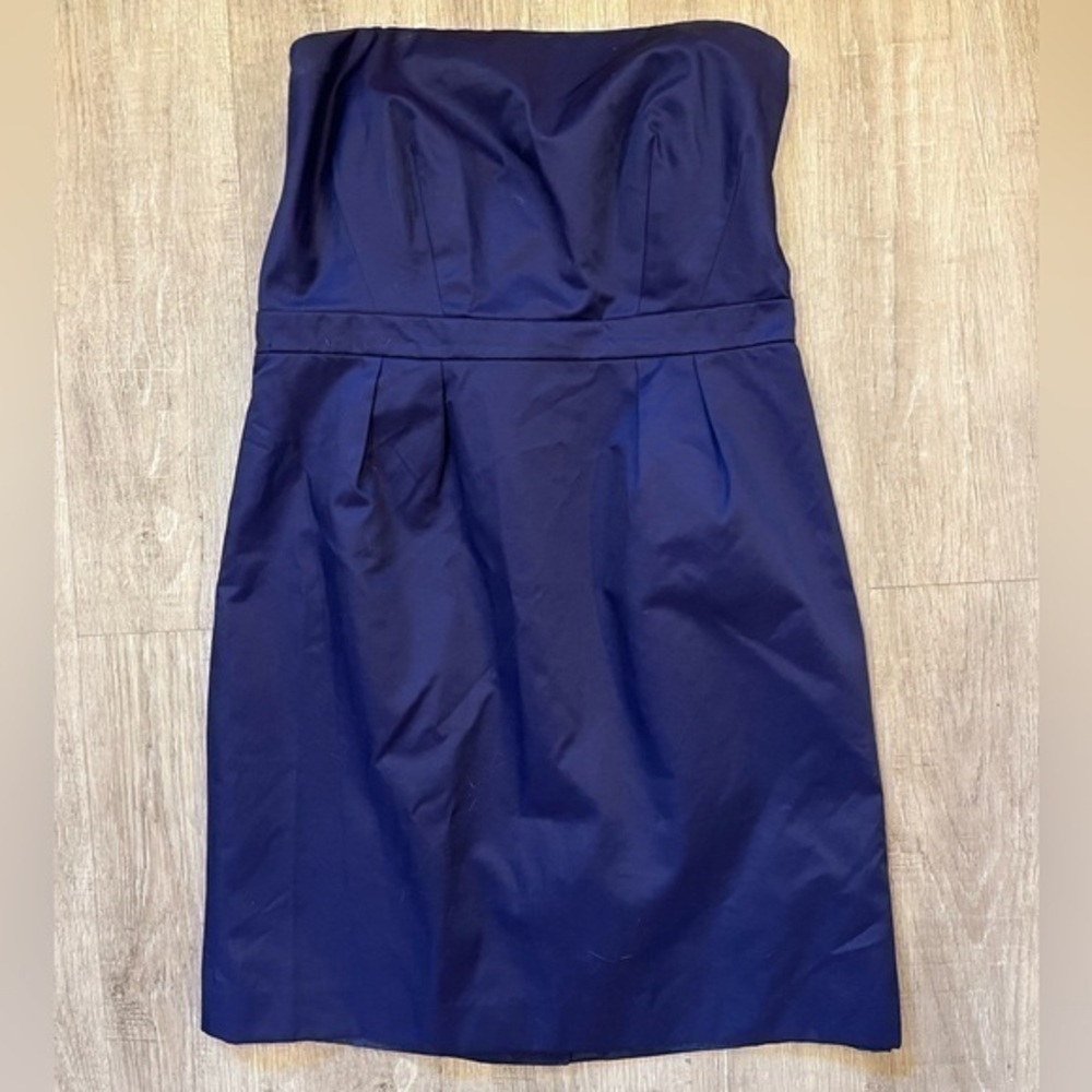 Limited Edition Elegant Navy Blue Strapless Dress 10